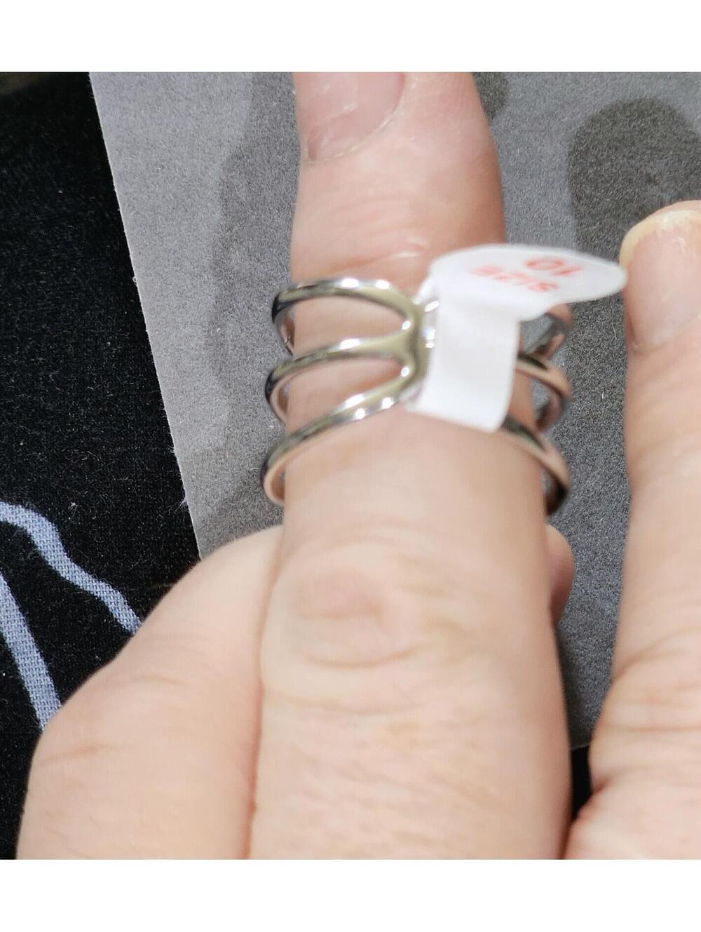 Bomb Party Retro Regret Nothing Cubic Zirconia Rhodium Plated Ring SZ 10 - Picture 8 of 8